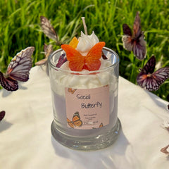 Social Butterfly Dessert Candle