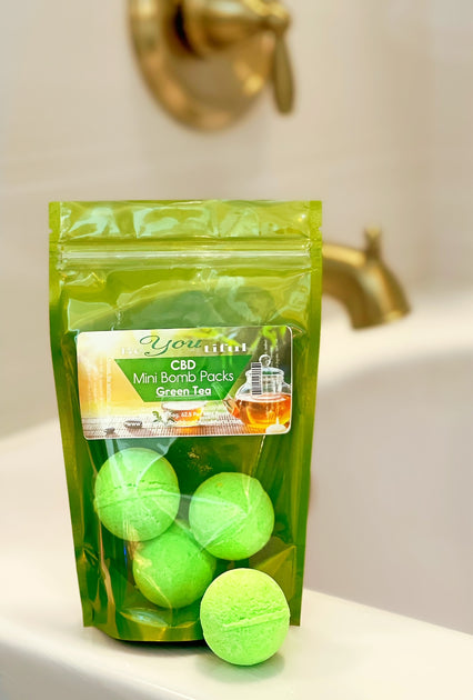 CBD Green Tea Mini Bombs | BeYOUtiful Bath Bombs & More